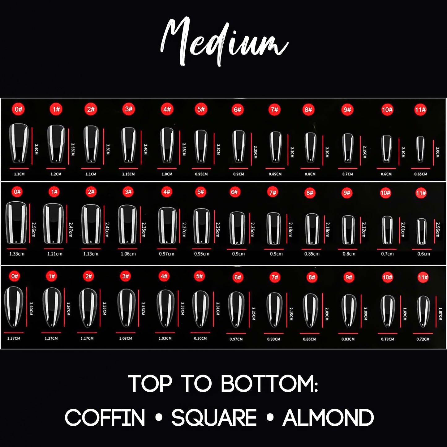 M Coffin Full Coverage Nail Tips