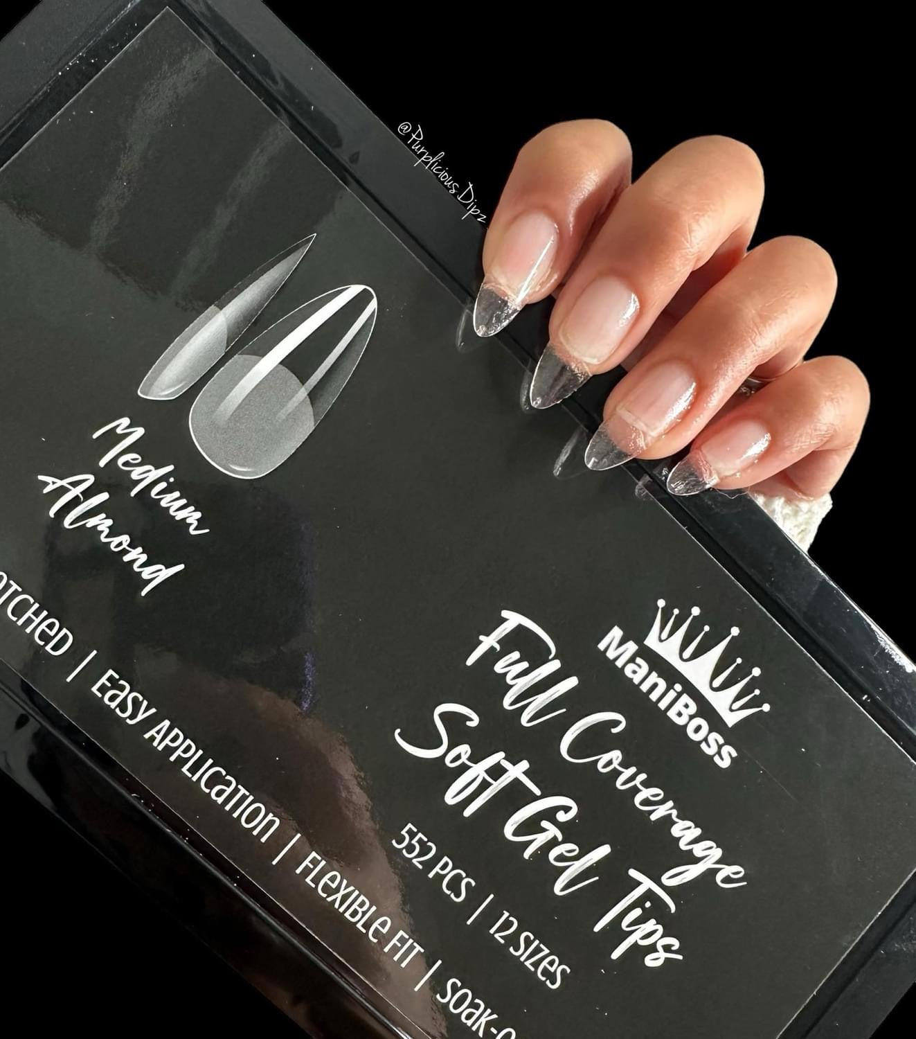 M Almond Full Coverage Nail Tips